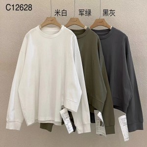 ผ้าฝ้ายสีบริสุทธิ์และผ้าลินินขนาดใหญ่ปรับแต่ง 12628 เสื้อยืด