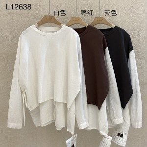 เสื้อยืดผ้าฝ้ายสีบริสุทธิ์และผ้าลินินซุปเปอร์ขนาดใหญ่ปรับแต่ง 12638 เท็จ